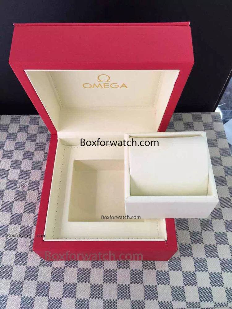 Replacement OMEGA Red Leather Box Watch Box Copy